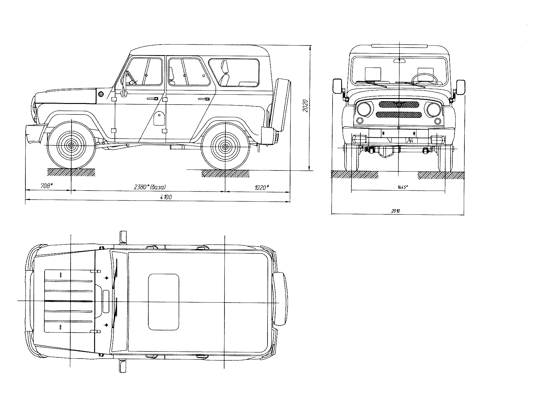 Размеры кузова УАЗ 469